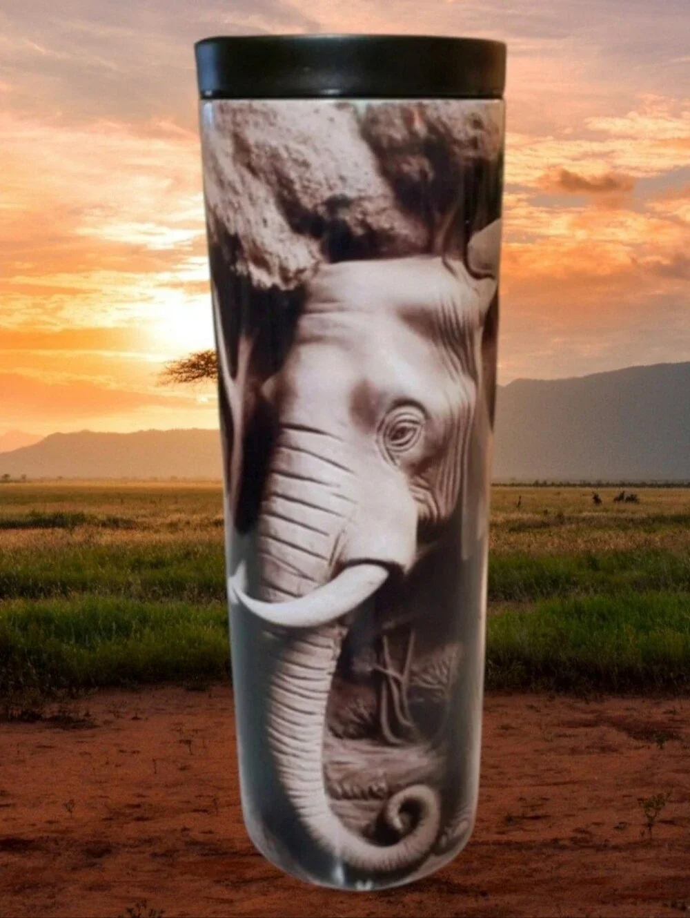 Elephant 20oz Tumbler with duo lids ** Error 🎉sale